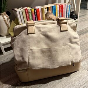 BEIS Tan and Cream Tote Bag